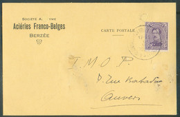 AMBULANT N°139 - 15 Centimes Em. 1915, Obl; Sc AMBULANT NAMUR (NAMEN)-LUTTRE-BRUXELLES(BRUSSEL) Sur Carte Du 6-III-1923 - Ambulante Stempels