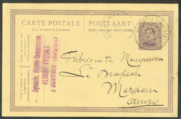 En Provenance De BERTRIX * (cachet Tél) E.P. Carte 15 Centimes Em. 1915, Obl; Sc AMBULANT JEMELLE-BRUXELLES (BRUSSEL) du - Ambulantes