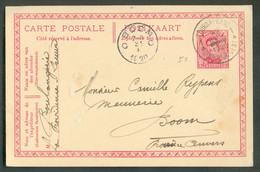 AMBULANT E.P. Carte 10 Centimes Em. 1915, Obl; Sc AMBULANT TOURNAI-GAND 1 DOORNIJK-GENT du 30 Janvier 1920 Vers Boom - T - Ambulants