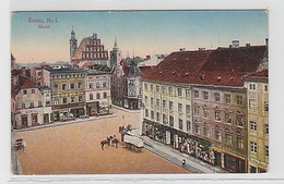 14558 Ak Sorau Niederlausitz Markt Um 1920 - Sin Clasificación