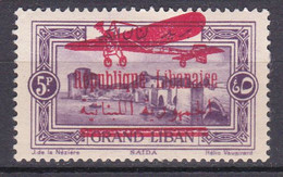 Grand Liban Timbres De 1925 Surchargés Poste Aérienne N°34 ,neuf*charnière - Aéreo