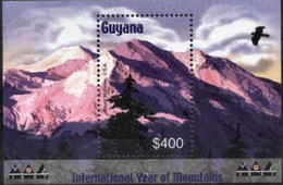 GUYANA, 2002, INTERNATIONAL YEAR OF MOUNTAINS, YV#B.437, SS, MNH - Guyane (1966-...)
