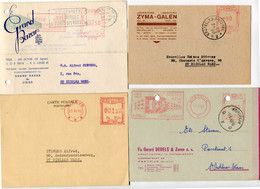 4 X Plikart / Postkaart -Tussen Jaren 30 En 60 - Verschillende Mooie Afstempelingen - Zie Hoofdingen Diverse Firma's - Autres & Non Classés