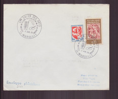 France, Enveloppe Avec Cachet Commémoratif " Salon Des Arts " Du 2 Avril 1970 à Marseille - Commemorative Postmarks