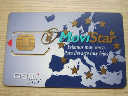 MoviStar Map Of West Europe,fixed Chip,different Frame(backside With Philips And Moreno Double Logos) - Telefonica