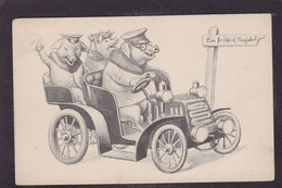 CPA Cochon Pig Non Circulé Voiture Automobile - Cerdos
