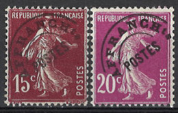 France Frankreich 1925. Mi.Nr. 184 V - 185 V, Preoblitéré, (*) - 1893-1947