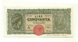 Italia - 50 Lire 1944 - Turrita     ---- - 50 Lire