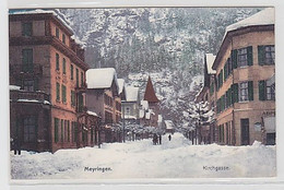 34218 Ak Meyringen Kirchgasse In Winter Um 1910 - Meyrin
