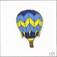 Pin's Transport - Montgolfière / Ballon Bandes Jaunes Et Bleues. Non Estampillé. EGF. T756-05 - Montgolfières