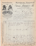 Lyon - Etienne Meunier Et Fils - Matériel Vinicole - Pressoir - Presses  - Vins - 1800 – 1899