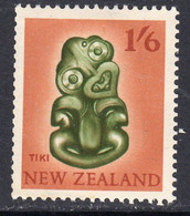 New Zealand 1960 1/6d Tiki Carving Definitive, Hinged Mint, SG 793 - Oblitérés