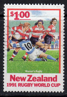 New Zealand 1991 Rugby World Cup $1 Value, Used, SG 1624 - Gebruikt