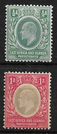 EAST AFRICA AND UGANDA PROTECTORATES 1904 - 1907 ½a, 1a SG 17,18 VERY LIGHTLY MOUNTED MINT Cat £20+ - Protectoraten Van Oost-Afrika En Van Oeganda