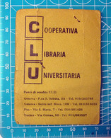 Tessera Cooperativa Libraria Universitaria Vintage - Cartes De Membre