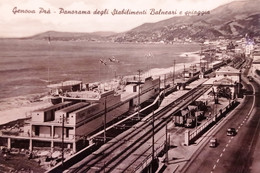 Cartolina - Genova Prà - Panorama Degli Stabilimenti Balneari E Spiaggia - 1962 - Genova (Genoa)