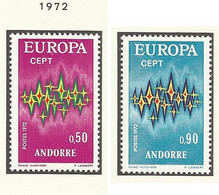 ANDORRE EUROPA 1972 N° 217 218 NEUFS * Avec Charnière MH - Sonstige & Ohne Zuordnung