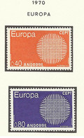 ANDORRE EUROPA 1970 N° 202 203 NEUFS * Avec Charnière MH - Altri & Non Classificati