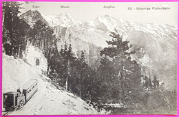 Postkarte Schynige Platte Bahn Lokomotive Dampflok Schweiz Cpa Chemin De Fer Suisse Reliant Wilderswil - Wilderswil