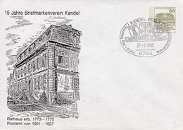 BRD,  PU 117 B2/021, BuSchl 80, Kandel, Pfalz, Rathaus/Postamt - Privé Briefomslagen - Gebruikt