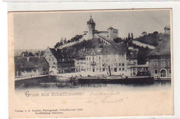 50600 Ak Gruss Aus Schaffhausen Stadtansicht Um 1898 - Hausen Am Albis 