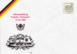 BRD,  PU 117 D1/004, BuSchl 80, BW 116, Indienststellung Fregatte "Karlsruhe" - Private Covers - Mint