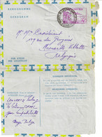 TIMBRES - AEROGRAMME - Par Avion Congo Belge (Léopoldville) Vers Marcinelle 1956. - Aérogrammes