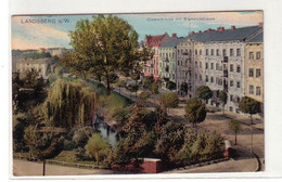 52904 Ak Landsberg An Der Warthe Cladowbrücke Mit Bismarckstrasse 1913 - Non Classés