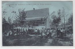 58016 Ak Restaurant Zur Schurre Bei Crossen An Der Oder 1913 - Non Classés
