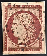 FRANCE 1849 - Canceled - YT 6 - 1Fr - Sur Papier - 1849-1850 Cérès