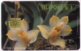 PERU : PTE-046 5 NS ORQUIDEA STENIA CAUDATA White Rev. USED - Perù