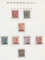 94947) ITALIA-SASENO-Serie Ordinaria - Aprile 1923- SERIE COMPLETA-MLH*- 1 SENZA GOMMA - Saseno