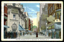 PROVIDENCE - Noon-day Shopping Crowd On Westminster St.   Carte Postale - Providence