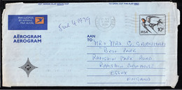 1979 South Africa Barn Swallow Aerogramme/Air Letter (Postally Travelled) - Golondrinas