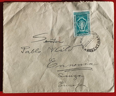 ARGENTINA DIAMANTE 1953 SANTIAGO DEL ESTERO TO SWITZERLAND SUICA - Cartas