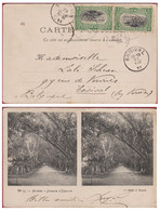 5 Centimes Belgisch Congo Belge CPA Stanleyville 1911 Vers Ensival Carte Postale CPA Alger Jardin D'Essais - Briefe U. Dokumente