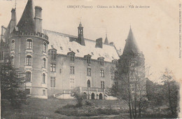*** 86  ***  GENCAY  Château De La Roche Sous La Neige TTB  écrite - Gencay