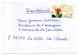 Allemagne-2005--lettre D'Allemagne Pour LA CELLE ST CLOUD-78 (France)timbre Fleur ( Rose) Seul Sur Lettre - Lettres & Documents