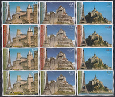 F-EX21873 UNITED NATION NU ONU MNH 2006 WORLD HERITAGE FRANCE EIFFEL CARCASSONE ALL DIFFERENT. - Monuments