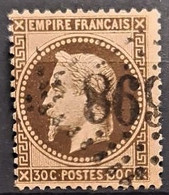 FRANCE 1867 - Canceled - YT 130 - 30c - 1863-1870 Napoléon III Con Laureles