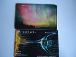 GREECE  USED  CARDS  PLANET  SPACE - Raumfahrt