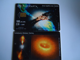 GREECE  USED  CARDS  PLANET  SPACE - Ruimtevaart