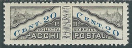 1928 SAN MARINO PACCHI POSTALI 20 CENT MH * - RD54-9 - Colis Postaux