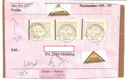 1582x: Heimatbeleg 9141 Eberndorf 12.5.97, Nachnahme Portogerecht Briefvorderseite - Völkermarkt