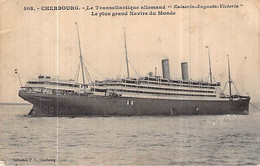 Cpa Cherbourg Paquebot " Kaiserin-Augusta-Victoria " Hamburg Amerika Line Allemagne "Empress Scotland "Canadian Pacific - Piroscafi