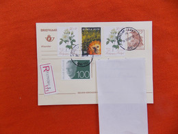 België Briefkaart 1993 Stempel. Oostduinkerke 1 Zegel Boudewijn 100Fr- /1  Voorgedrukte Zegel En 3 Andere  Aangetekend - Otros & Sin Clasificación