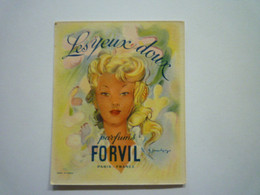 2021 - 201  CALENDRIER  PARFUMEE  " Les Yeux Doux  -  Parfums  FORVIL "  1957   XXX - Unclassified