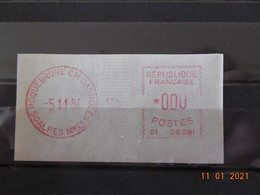 Vignette D'affranchissement Du Bureau De Roquebrune Cap Martin 1984 Avec Gomme D'origine - 1969 Montgeron – Papier Blanc – Frama/Satas