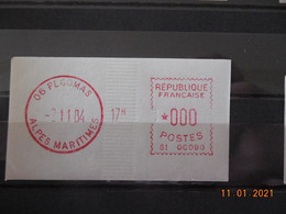 Vignette D'affranchissement Du Bureau De Pegomas 1984 Avec Gomme D'origine - 1969 Montgeron – Papier Blanc – Frama/Satas