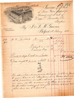 Linen Yarn  M.Greeves BELFAST  1888 Facture Rechnung Invoice Rekening Faktuur Factory ​​​​​​​fabriek Fabrique Fabrica FA - Royaume-Uni